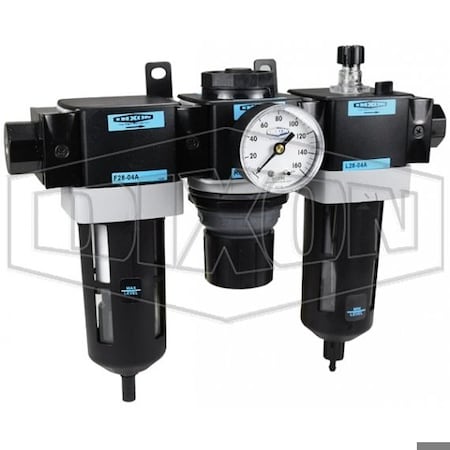 Dixon Wilkerson by Standard Combination Unit with Guard, 1/2 in NPT/BSPP-G Port, 175 SCFM Flow Rate, 150 p C28-04A